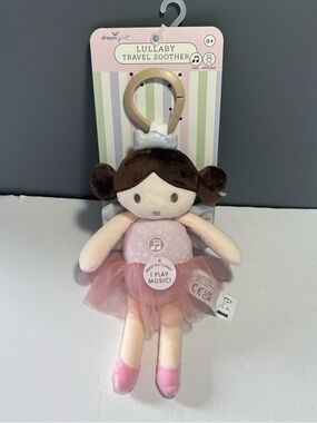 Dreamgro Pink Lullaby Travel Soother Doll - Eliza ballerina Musical Plush/Lovey